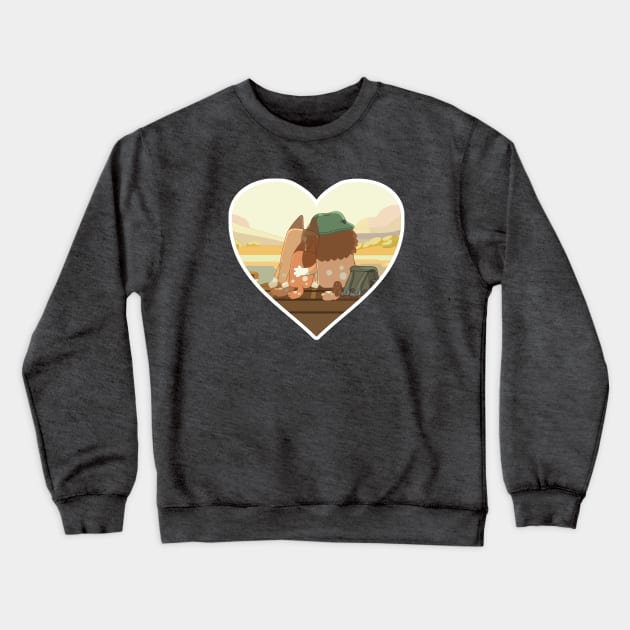 Daddy/Daughter Heeler Family Love Heart Crewneck Sweatshirt by DylanFredette